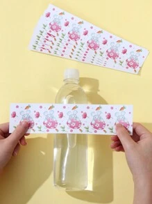10/24pcs Easter Rabbit Egg Pattern Bottle Stickers, Happy Easter Party Decoration Supplies, Cute Easter Bunny Gift Packaging Stickers, Spring Easter Holiday Water Bottle Wrapping Supplies