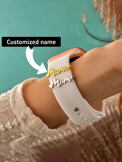 1 Stück personalisiertes Edelstahl Armband Dekor, personalisiertes Armband Zubehör, perfekt als Geschenk zum Vatertag, Valentinstag, Geburtstag und für die Schule - Business Stil, Gold, Silber, Stylisch, Farbig, Vintage, Hipster, Einfach, Y2K, 2000er Mode, Individuell, Personalisiert, Einzigartig, Ideale Geschenke für ihn, Ideale Geschenke für sie, Freundin, Freund, Vater, Mutter, Familie, Freunde, Schulmaterial, Rückkehr zur Schule, für Büro, für Schule, für Klassenzimmer, für Lehrergeschenke, für Universität, für Kollegen, für Studentenwohnheime, für Lehrer, für Jungen und Mädchen, für Teenager, Schüler der Sekundarstufe I, Schüler der Sekundarstufe II, Studenten, Erstsemester, Zweitsemester, Unterstufenschüler, Chic Herbst, Zarte Romantik