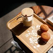 1pc Large Rose Flower Stencil Template, A4 Size Reusable For DIY Handcraft Silkscreen Printing, Painting On Wood, Canvas, Wall, Furniture - Plastic Template For Crafts And Decorations,Back To School,School Supplies