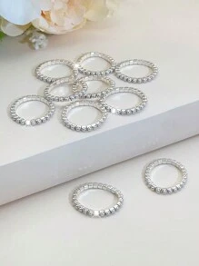 1 Set di braccialetti con perle sintetiche, estremamente delicati, adatti per le donne