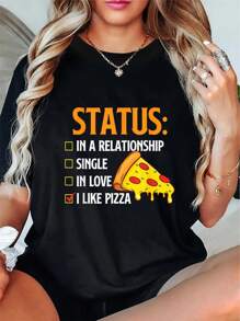 100% Cotton Relationship Status I Like Pizza - Food Lover Pizza Baker T-Shirt