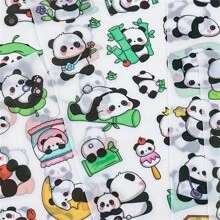 6 Pezzi di adesivi carini a forma di panda, in PET impermeabili, decalcomanie autoadesive a cartoni animati, per scrapbooking, diari, accessori fai-da-te - colori misti, diario, adesivi, forniture scolastiche, ritorno a scuola - Multicolore - Visualizzare 7