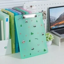 A4 Cardboard Cartoon Panda File Folder Clipboard, Thick Document Organizer Box, Multi-Functional Desk Pad With Storage - Multicolor - View 11