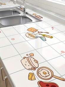 1 pièce/Papier peint de cuisine résistant à la chaleur élevée, anti-adhésif, transparent, hydrofuge, outil décoratif cadeau d'anniversaire de remise des diplômes. Stickers muraux, décoration murale