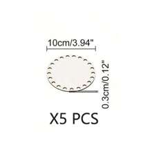 5pcs Unfinished Wooden Crochet Basket Bases - Blank Round Art Board, Suitable For DIY Knitting And Handicraft Projects