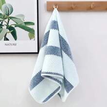 Bath Towel Washcloth Cotton Towel Solid Color Soft Absorbent Towels Multipurpose Use For Hotel Bathroom For Beauty Salon Home Bathroom - Blue - View 4