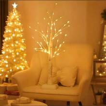1Pc 4FT/72LED,6FT/156LED Berkenboom Licht,8 Functies, Lamp Vloer Kunstmatige Berkenboom Met Licht Voor Thuis Festival Feest Verjaardag Bruiloft,Kerstdecoratie,Thanksgiving Decoratie,Woonkamerdecoratie,Binnen- En Buitendecoratie,Kamerdecoratie Kerstdecoratie Kerstlicht Slaapkamerdecoratie Woondecoratie Feestdecoratie Vakantie Festivalkerstcadeau Thanksgiving Kerstboomdecoratie Ornamenten