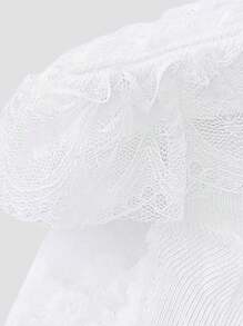 1 Pair Baby & Toddler Lightweight Breathable Lace Crystal Silk Socks, Summer