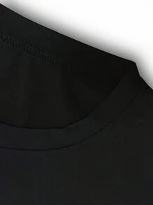 I Love My Husband" Vibrant Print T-Shirt - Casual Crew Neck, Short Sleeve Top For Women | Soft Polyester, Non-Transparent | Perfect For Summer - Black - View 3