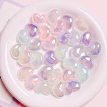 10 件别致 UV 涂层亚克力心形珠子，带孔，适合 DIY 手机吊饰和钥匙扣 - 珠宝制作用品 - 彩色 - 查看 17
