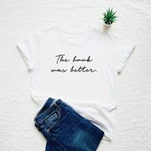 The Book Was Better Shirt, Book Lover Tshirt, Funny Reading Shirt, Librarian, Teacher Gift - White - View 1