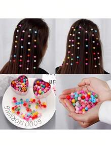VBOOR 750pcs/Set Cute Hair Accessory Gift Set, Includes Candy-Colored Mini Hair Ties, Flower Mini Hair Clips, Bean Hair Clips, Suitable For Girls And Women, Daily Styling Matching, Sweet & Lovely Styles - Birthday Gift, Valentine's Day Gift Valentines