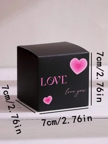 6pcs Elegant Mini Gift Boxes Burgundy Red Gift Boxes With "Love" Pattern. Perfect For Candies, Chocolates And Small Gifts. Perfect For Valentine's Day, Weddings, Anniversaries And Celebrations. Chic Gift Packaging For Special Occasions