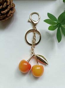 1PC New Fashion Crystal Cherry Pendant Metal Key Chain, Suitable For Daily Wear, For Bag Accessories, Can Send Family Gifts, Friends Gifts, Classmates Gifts, Lovers Gifts, Birthday Gifts, Teachers Gifts, Souvenirs