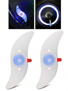 4/2/1 Stück Fahrradspeichen Licht, Silikon blattförmig 7 Farben Fahrrad Dekorations Beleuchtung