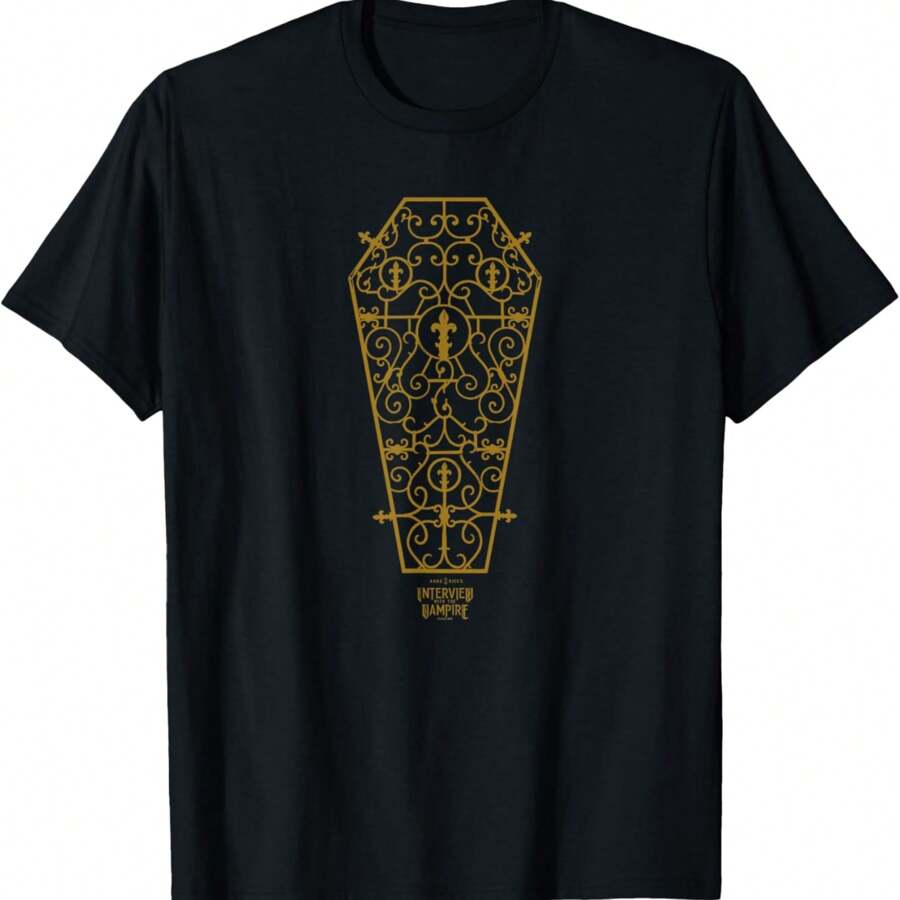 Interview With The Vampire Golden Coffin T-Shirt - Black - View 1