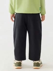 mini bala 儿童时尚香蕉裤、春季弧形腿慢跑裤 - 黑色 - 查看 3