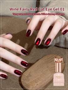 annies 10毫升/1支圣诞酒红色猫眼凝胶指甲油可卸甲油磁性猫眼指甲油凝胶指甲油美甲DIY指甲 - 彩色 - 查看 3