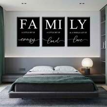 3pcs  Black Home Wall Art Decor Inspirational Quotes Poster A Whole Lot Of Love Print,Family Quotes,Family Sign Canvas Wall Art  Picture Painting  Decor Murals Living Room Restaurants Bedroom Bathroom Kitchen Modern Artwork Decorative Paintings Gifts Stretched And Framed Ready To Hang - 繪畫 - 查看 5