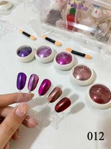 3/5/8盒装魔镜粉、闪光粉、金属颜料、节日美甲装饰、DIY指甲饰品、指甲宝石、指甲用品、秋冬指甲粉、大地色指甲粉 - 彩色 - 查看 23