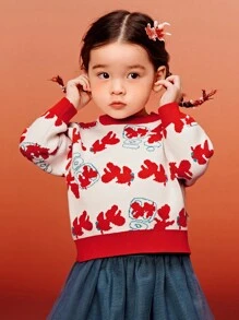 mini bala Suéter tejido de Año Nuevo para niña, ropa de invierno cálida para niños y niñas