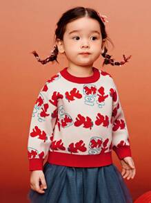 mini bala Suéter tejido de Año Nuevo para niña, ropa de invierno cálida para niños y niñas