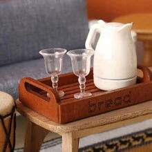 Juego de 5 piezas, 10 piezas o 20 piezas de Miniatura de Vasos de Vino, Tazas de Bebidas Realistas, Modelos de Copas de Plástico, Tazas en Miniatura, Accesorios de Muebles de Copa para Casa de Muñecas, Decoración de Tazas Vacías para Casa de Muñecas