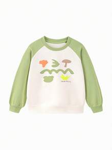 mini bala Young Girl' Family Matching Sweatshirt, Cute Spring Long-Sleeve Top - Green - View 4