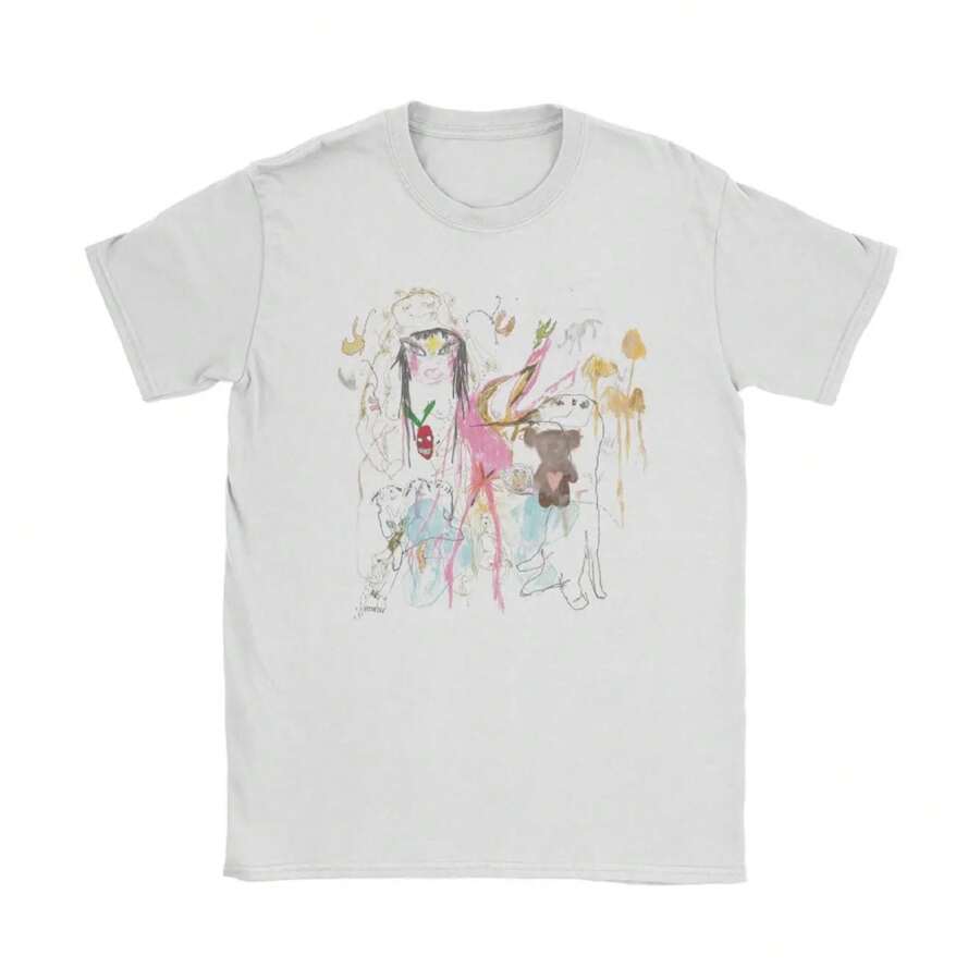 Beabadoobee Beatopia Album T Shirts Men's 100% Cotton Casual T-Shirt Round Collar Tees Short Sleeve Tops Gift - trắng - Xem 1