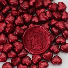 200颗/袋 心形封蜡珠，适用于印章、手工卡片和信封装饰、蜡封、DIY工艺品、礼品包装、信封封口、派对邀请函、剪贴簿、返校季、文具 - 心形 - 查看 20