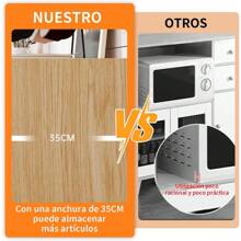Alacenas para Cocina,Comedor alacena con Puerta de Vidrio Templado,Corredor Moderno alacena,Muebles para Sala de Estar,Dormitorio,Comedor para Cocina Color Roble amarillo140*30 * 80cm - 1 - Ver 4