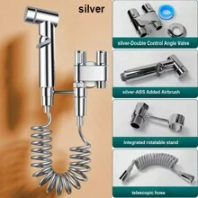 Zinc Alloy Angle Valve Wall Mount Toilet Bidet Sprayer Set One In Two Out Water Cleaning Sprayer For Bathroom Toilet Accessories