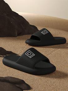 Plus Size 48-49 Men's Summer Outdoor/Indoor Slippers, Waterproof Slip-Resistant EVA Bath House Shower Sandals, Odor-Resistant, Unisex Large Size Home Flat Flip Flops