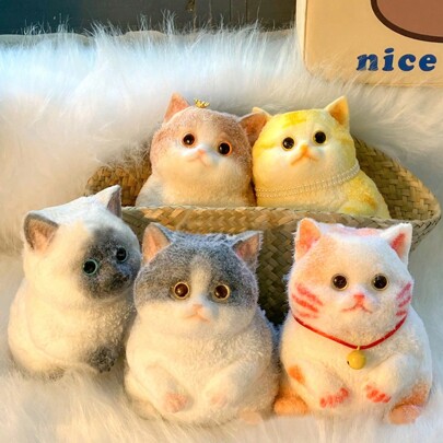 1/4 piezas Big Taba Gato Suave, Juguete suave de gato para apretar, Gato suave, Alivio del estrés, Juguete de gato suave grande, Juguete suave de gato divertido Taba, Lindo juguete suave de gato de presión como regalo