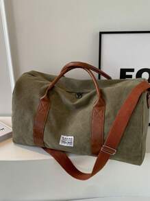 Vintage Style Large Capacity Travel Duffle Bag - Waterproof Canvas, Suitable For Sports, Gym And Camping Toiletry Bag Wash Bag Toiletry Travel Bag Makeup Storage Beach Beach Bag Vacation Holiday Essentials School Supplies Travel Essentials Ladies For College Dorm Bathroom For Suitcase Overnight Bag Gym Bag Weekend Bag Duffel Bag For Luggage Carry On Bag College Bag Luggage Bags Weekender Bag Hospital Bag Waterproof Bag Winter