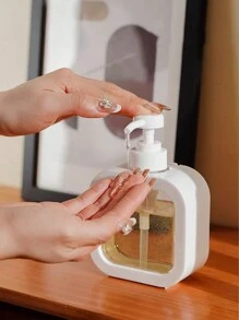 1 件透明皂液器，透明泵瓶台面液体皂液器，适用于浴室，可再填充空瓶，适用于洗发水、护发素、沐浴露、浴室配件 - 彩色 - 查看 1