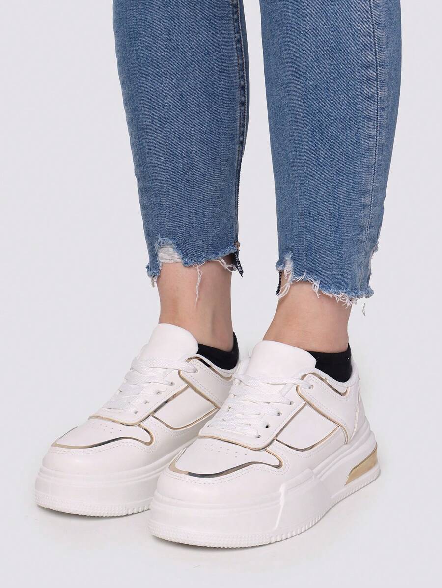 Stellameli Two-Tone Sneakers In Synthetic Leather