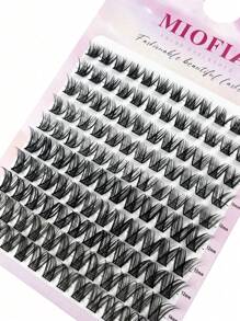 Lash Clusters 120pcs Cluster Lashes 0.07 Thick 8-14mm Wispy Individual Lashes Extensions Natural Look Lashes D Curl Fluffy Cluster Lashes DIY Eyelash Extension