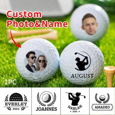 LICVIC 1 Quả bóng golf cá nhân hóa, Bóng golf in ảnh và tên tùy chỉnh cho nam, Bóng golf in ảnh cặp đôi tùy chỉnh, Bóng golf in hình khuôn mặt cá nhân hóa, Quà tặng Ngày Valentine tùy chỉnh, 4.26cm/1.67in - 3 kiểu - 20 định dạng, Bóng golf vui nhộn cho nam, Quà tặng tuyệt vời cho nam và nữ, Phù hợp cho anh ấy/cô ấy, Bố, Mẹ, Bạn bè, Ông, Quà tặng độc đáo cho Ngày của Cha, Ngày của Mẹ, Ngày Quốc tế Phụ nữ, Ngày Valentine, Sinh nhật, Ngày đầu năm mới, Đa chức năng, Có thể điều chỉnh, Trang trí, Có thể tái sử dụng, Tinh tế, Đáng yêu, Chất lượng cao, Hiện đại, Đầy màu sắc, Dễ thương, Thoải mái, Phong cách, Tùy chỉnh, Cá nhân hóa, Độc đáo, Quà tặng lý tưởng cho anh ấy, Quà tặng lý tưởng cho cô ấy, Bạn trai, Bạn gái, Bố, Mẹ, Gia đình, Bạn bè, Con trai, Con gái, Học sinh, Văn phòng, Quán trà, Trường học, Nhà, Làm mới nhà cửa, Không gian sống ngoài trời Cảm hứng, Không gian ấm áp, Nhà cửa & Sinh hoạt, Vật dụng trang trí lễ hội theo yêu cầu, Trang trí sân vườn