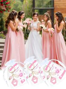 Set de 36/18/6 llaveros con huella de pie rosa, que incluye llavero, bolsa de malla y tarjeta de agradecimiento, para regalo de despedida de soltera/ducha, regalo para futura mamá, regalos para fiestas de boda, regalos navideños, decoración de fiesta de cumpleaños, regalos de despedida de soltera, regalos para invitados