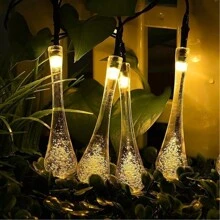 Solar Powered Floor Lamp, Water Drop Fairy Lamp - Solar Powered Water Drop Design, Waterproof For Outdoor, Garden, Yard, Porch, Wedding, Party, Christmas Decoration