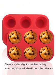 1 件 6/12 杯硅胶松饼盘，用于制作蛋糕、松饼、巧克力、面包、蛋挞和其他甜点，圆形松饼杯饼干蛋糕烘焙硅胶模具、冰淇淋果冻模具、香薰蜡烛模具 - 彩色 - 查看 7