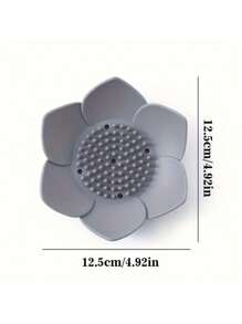 1 Pc Soap Box, TPR Material Lotus Soap Holder, Kitchen Bathroom Universal Punch-Free Household Drain Box Soap Box, Drainage Box Bathroom Accessories, Home Decoration