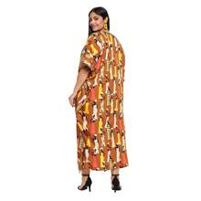 Gypsie Blu Fall Cloths For Women Plus Size Summer Kaftan Swimsuit Coverup Maxi Dress Loungewear Night Gown - Rỉ Nâu - Xem 4