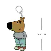 1 pieza Llavero de acrílico con diseño de canguro de dibujos animados - Llavero con temática de animales novedosa con cierre de langosta, accesorio decorativo para mochilas y llaves de coche, regalo de cumpleaños ideal para hombres y mujeres, accesorios de cosplay, gadget, regalos para estudiantes - Multicolor - Ver 11