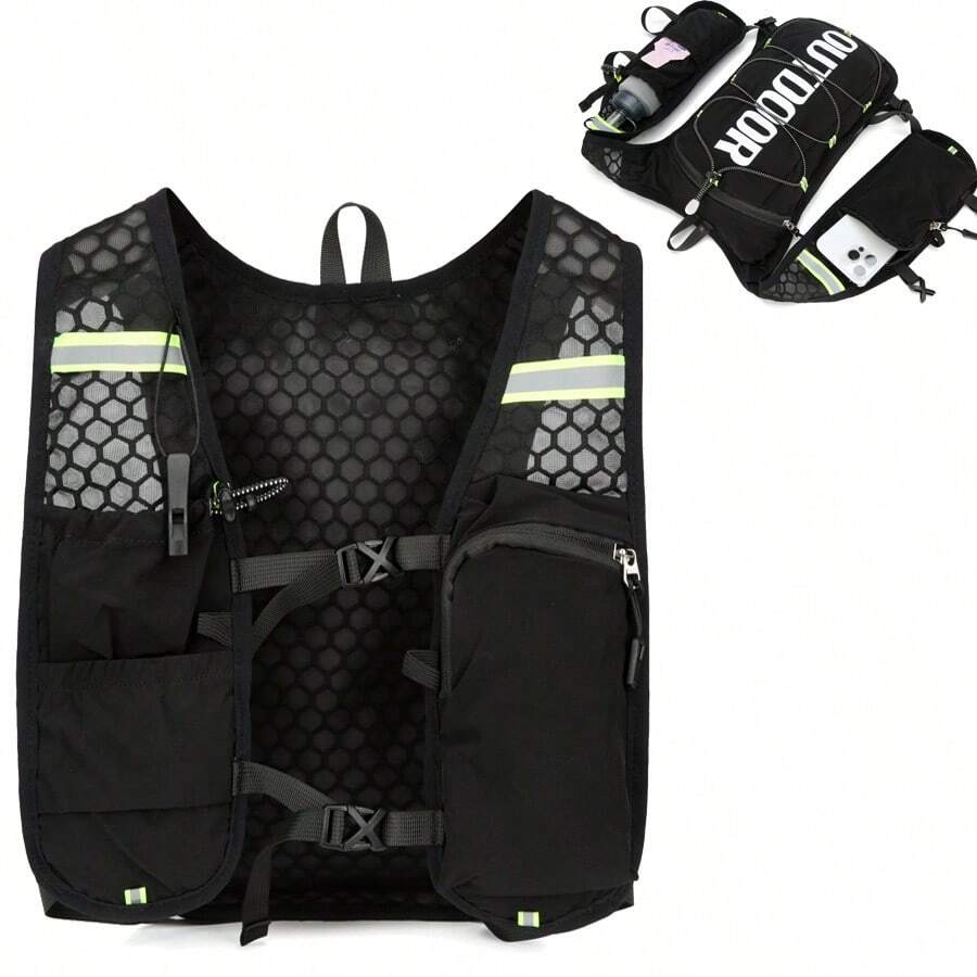 Running Vest, Small Hydration Vest(Only Backpack) Lightweight, Breathable And Sweatproof Running Backpack, Adjustable Running Hydration Vest For Trail Running Marathon Race Jogging Cycling(Only Backpack Without Bladder)