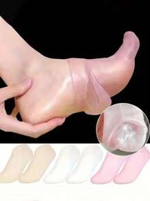 1/2 Pairs Silicone Foot Care Socks, For Dry Cracked Heels And Softening Rough Skin, Unisex Foot Care Tool, Suitable For Pedicure, Home Foot Care, High Elasticity Compression Socks, Suitable For Pairing With Massage And Moisturizing Foot Gel - Multicolor - View 13