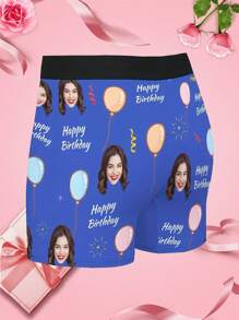 1-Piece Custom Boxers With Faces For Boyfriends, Husbands, Dads, Custom Underwear With Photos, Pictures Boxers, Photos Boxers, Personalized Gifts.