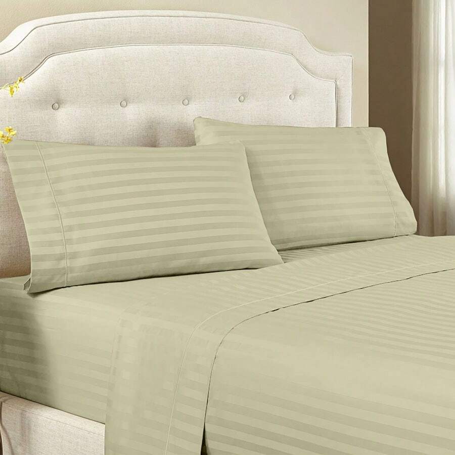 Juego de Sábanas Matrimoniales Tacto Seda - Beis - Ver 1