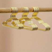 5/10pcs Gold Mini Metal Hangers, Perfect For Homes With Kids Or Pets, Compact And Durable Design Ideal For Drying Small Clothing Items - Multicolor - View 3